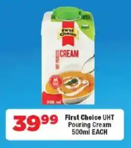 OK Foods First Choice UHT Pouring Cream offer