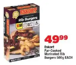 OK Foods Eskort Par-Cooked Marinated Rib Burgers offer
