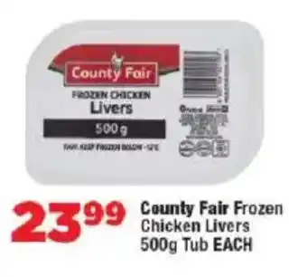OK Foods County Fair Frozen Chicken Livers Tub offer