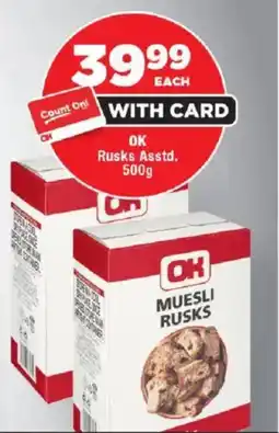 OK Foods OK Rusks Asstd. offer