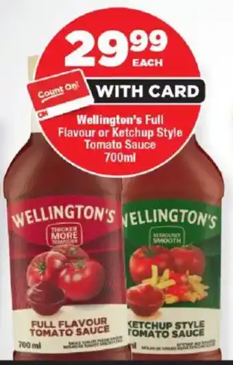 OK Foods Wellington's Full Flavour or Ketchup Style Tomato Sauce offer