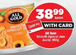 OK Foods All Gold Smooth Apricot Jam Asstd. offer