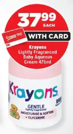 OK Foods Krayons Lightly Fragranced Baby Aqueous Cream offer