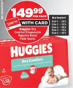 OK Foods Huggies Dry Comfort Disposable Nappies Value Pack Asstd. offer