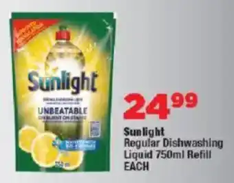 OK Foods Sunlight Regular Dishwashing Liquid Refill offer