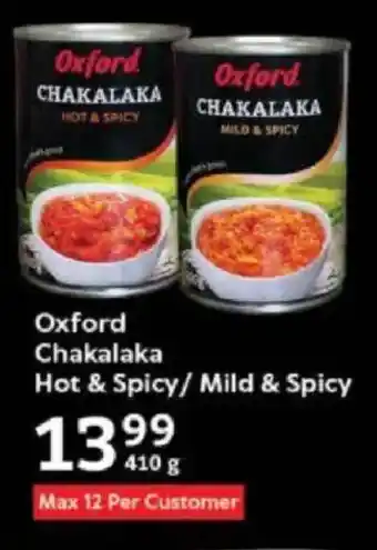 Oxford Freshmarket Oxford Chakalaka Hot & Spicy/ Mild & Spicy offer