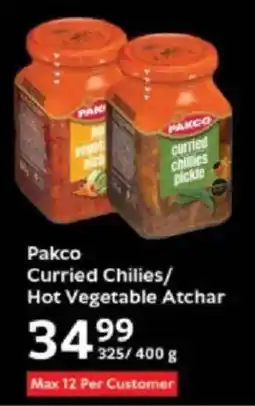 Oxford Freshmarket Pakco Curried Chilies/ Hot Vegetable Atchar offer