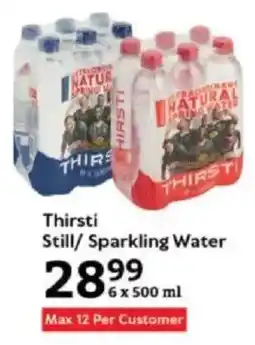 Oxford Freshmarket Thirsti Still/ Sparkling Water offer