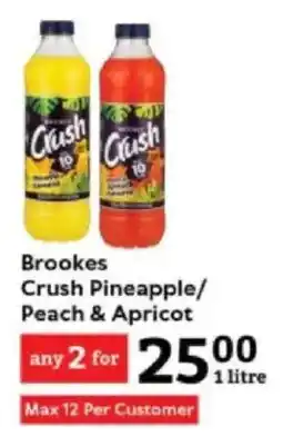 Oxford Freshmarket Brookes Crush Pineapple/ Peach & Apricot offer