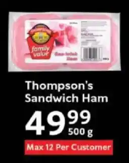 Oxford Freshmarket Thompson's Sandwich Ham offer