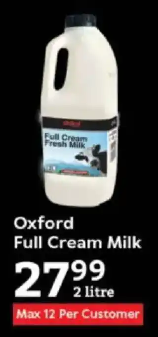 Oxford Freshmarket Oxford Full Cream Milk offer