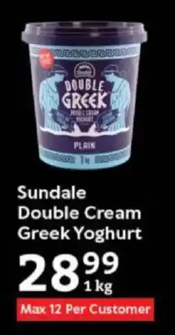 Oxford Freshmarket Sundale Double Cream Greek Yoghurt offer