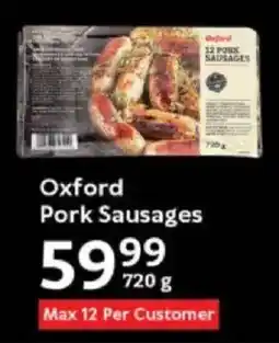 Oxford Freshmarket Oxford Pork Sausages offer