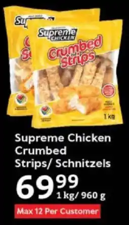 Oxford Freshmarket Supreme Chicken Crumbed Strips/ Schnitzels offer