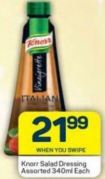 Pick n Pay Knorr Salad Dressing Assorted 340ml offer