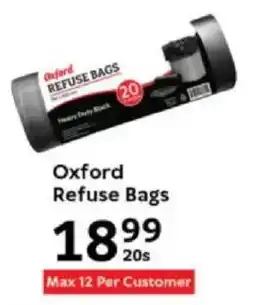 Oxford Freshmarket Oxford Refuse Bags offer