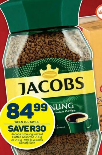 Pick n Pay Jacobs Krönung Instant Coffee Assorted 200g or 230g offer