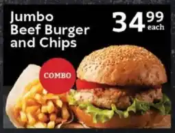 Oxford Freshmarket Jumbo Beef Burger and Chips offer
