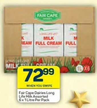 Fair Cape Dairies Long Life Milk Assorted 6x1L