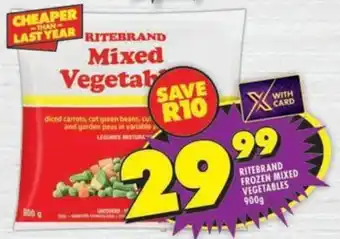 Shoprite Ritebrand frozen mixed vegetables offer