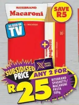 Shoprite Ritebrand spaghetti/ macaroni pasta offer