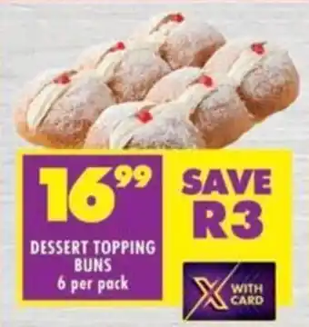 Shoprite Dessert topping buns offer
