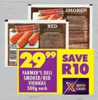 Shoprite Farmer's deli smoked/ red viennas offer
