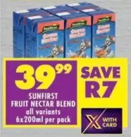 Shoprite Sunfirst fruit nectar blend offer