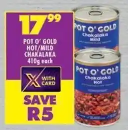 Shoprite Pot o' gold hot/ mild chakalaka offer