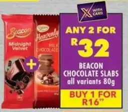 Shoprite Beacon chocolate slabs all variants offer