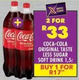Shoprite Coca-cola original taste less sugar soft drink offer