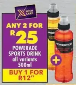 Shoprite Powerade sports drink all variants offer