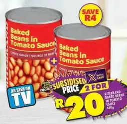 Shoprite Ritebrand baked beans in tomato sauce offer