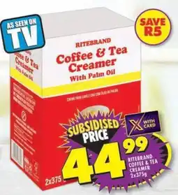 Shoprite Ritebrand coffee & tea creamer offer