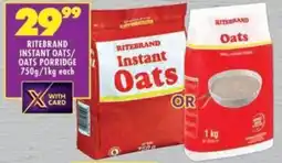 Shoprite Ritebrand instant oats/ oats porridge offer