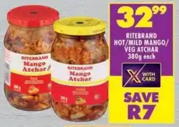 Shoprite Ritebrand hot/ mild mango/ veg atchar offer