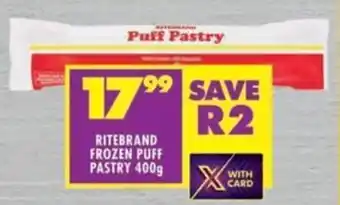 Shoprite Ritebrand frozen puff pastry offer