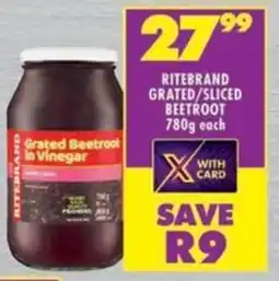 Shoprite Ritebrand grated/ sliced beetroot offer