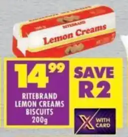 Shoprite Ritebrand Lemon Creams Biscuits offer