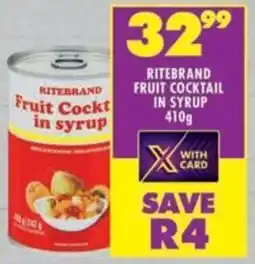 Shoprite Ritebrand fruit cocktail in syrup offer