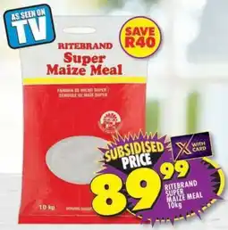 Shoprite Ritebrand super maize meal offer