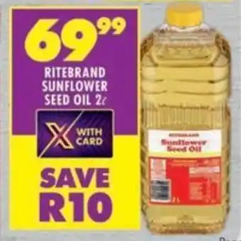 Shoprite Ritebrand sunflower seed oil offer