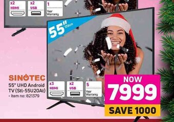 Game Sinotec - 55" UHD Android TV (Stl-55U20At) offer