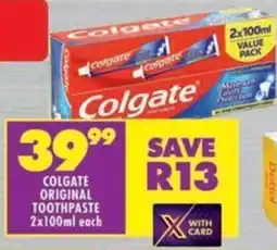 Shoprite Colgate original toothpaste offer