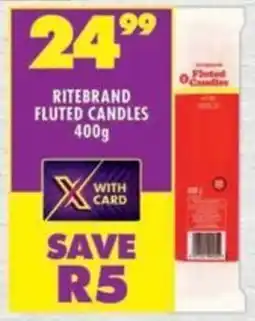 Shoprite Ritebrand fluted candles offer