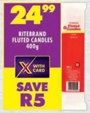Shoprite Ritebrand fluted candles offer