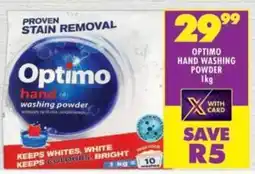 Shoprite Optimo hand washing powder offer