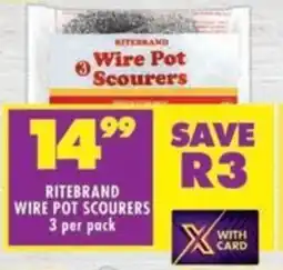 Shoprite Ritebrand Wire Pot Scourers offer