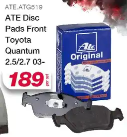 AutoZone ATE Disc Pads Front Toyota Quantum offer