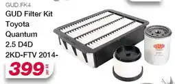 AutoZone GUD Filter Kit Toyota Quantum 2.5 D4D 2KD-FTV 2014 offer